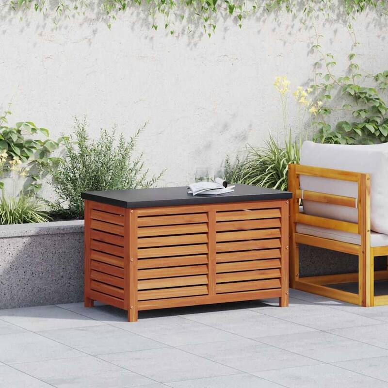 vidaXL Garden Storage Box Reddish-brown Solid eucalyptus wood Medium - 18.9 x 35.4 x 21.7