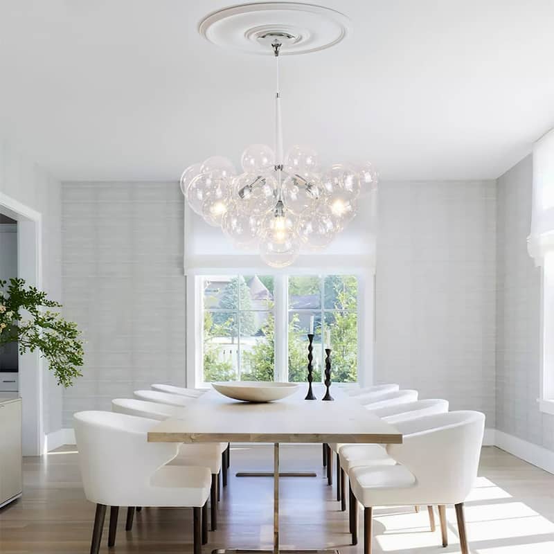 6-Light Modern Glamour Cluster Bubbles Chandelier