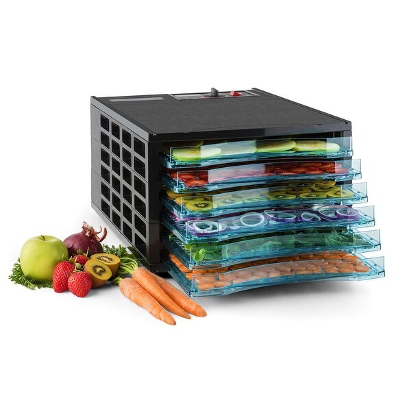 Della Premium Electric Food Dehydrator Fruit Meat Dryer 6-Trays Preserver, 650w, Black