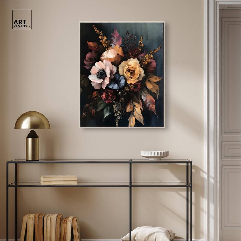 Velvet Night Bloom II Canvas by Art Remedy