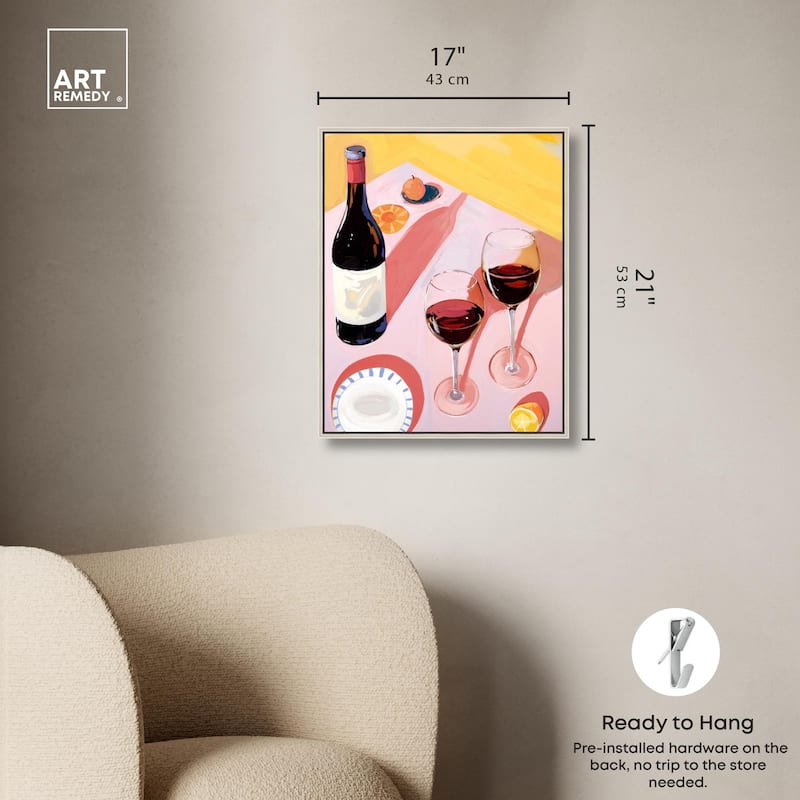 Summer Wine table Canvas by Art Remedy