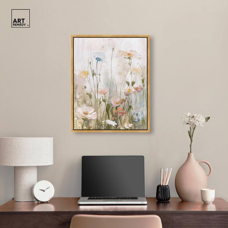 Floral Luster Canvas by Art Remedy