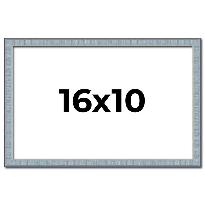 16x10 Frame Rustic Sky Blue Solid Wood Picture Frame | 0.75 Inch