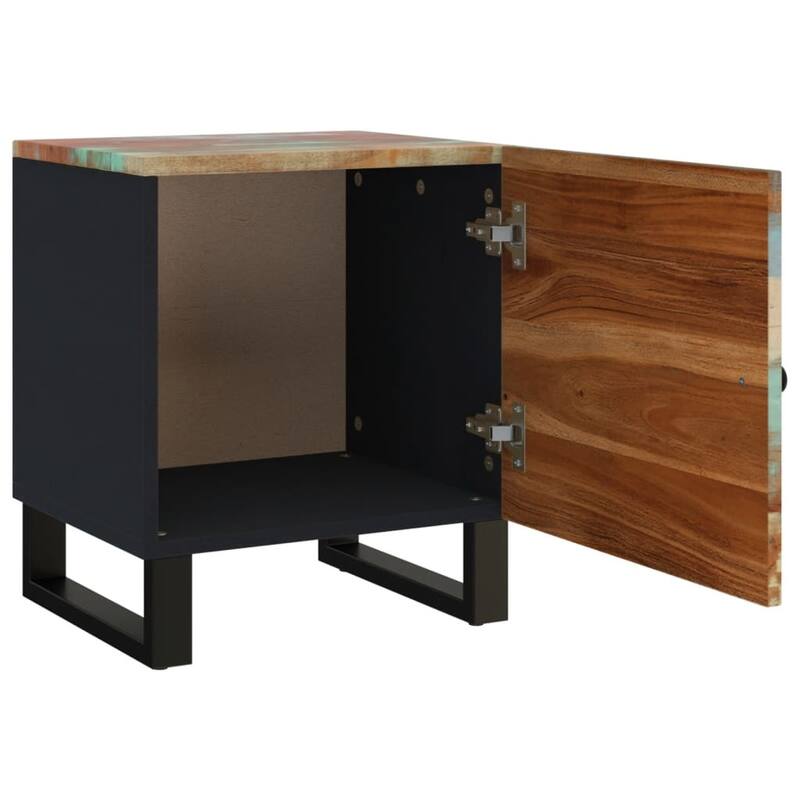 vidaXL Bedside Cabinet 15.7"x13"x18.1" Solid Wood
