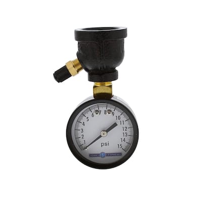 Jones Stephens G66015 2" 15 PSI Gas Test Gauge Assembly - Bell Style