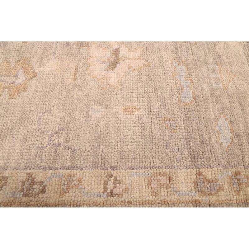 ECARPETGALLERY Hand-knotted Modern Oushak Grey Wool Rug - 8'3 x 11'11