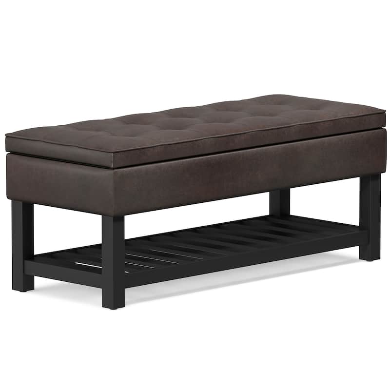 WYNDENHALL Essex 44 inch Wide Transitional Rectangle Ottoman Bench