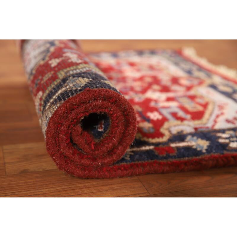Hand Knotted Oriental 100% Wool Carpet Traditional Medallion Red Kazak Area Rug - 3' 0'' X 2' 0''