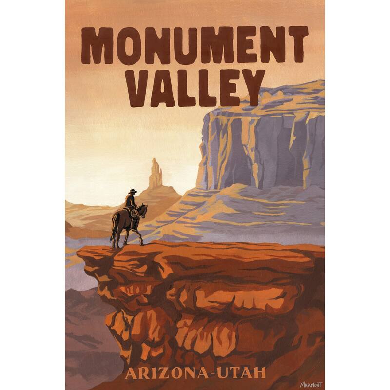'Monument Valley' Painting Print on Wrapped Canvas