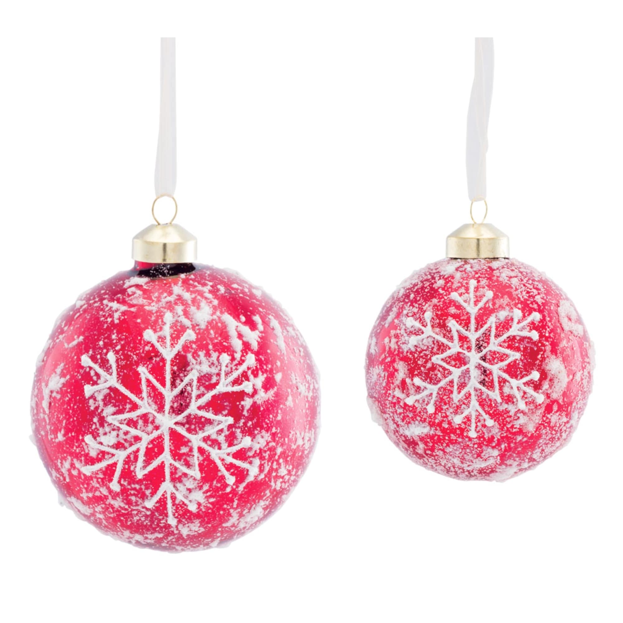 Clearance 4inch Mini Glitter Snowflake Ornaments Set Christmas