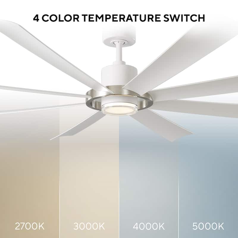 Aura Indoor or Outdoor 8-Blade 72in Smart Ceiling Fan - 72