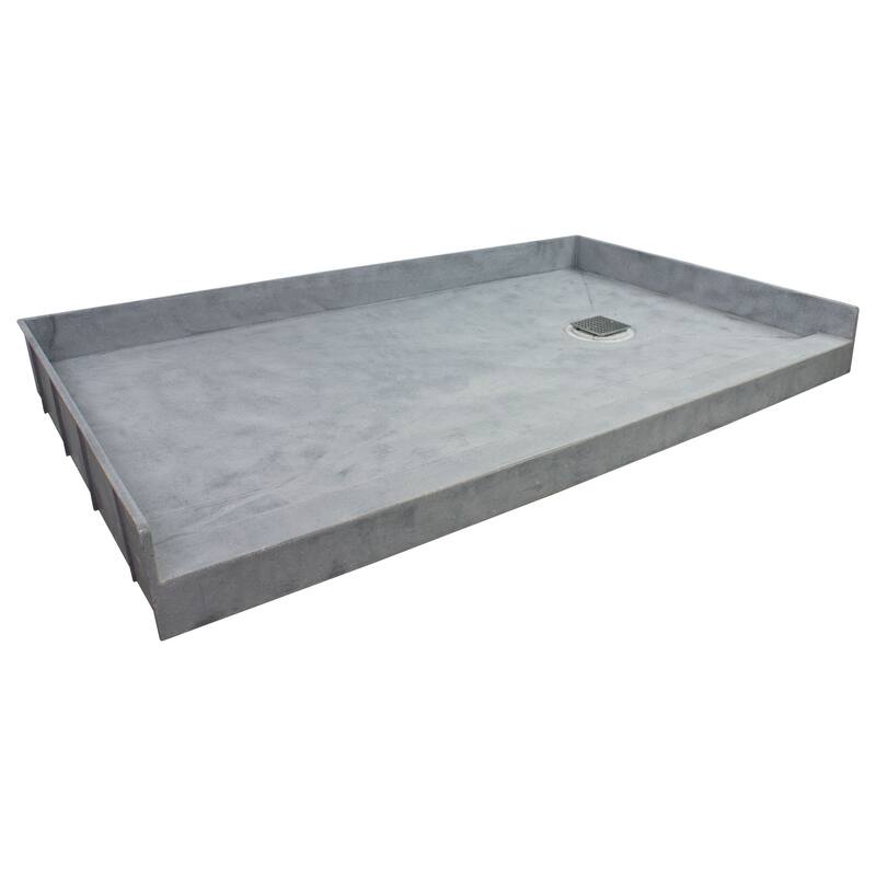 Transolid FTT6032C Ready to Tile 60 L x 32 W Shower Base in Dark Grey