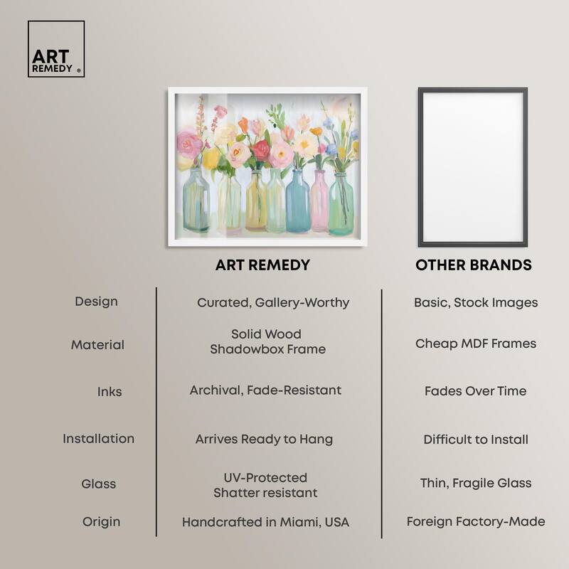 Bottled Blooms Shadowbox by Art Remedy