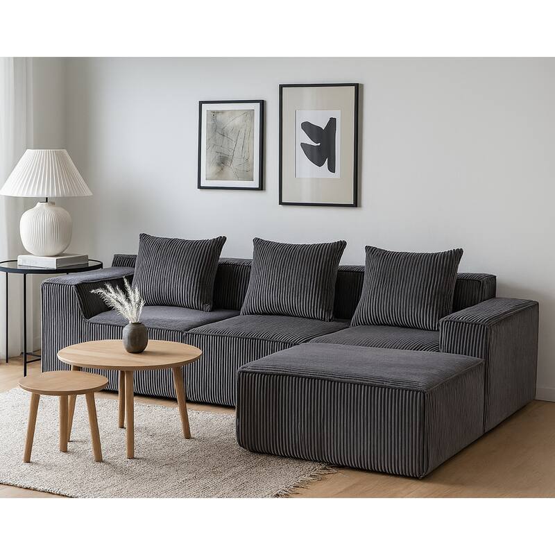 Multi Person Modular Compression Sofa That Can Be Freely - Grey