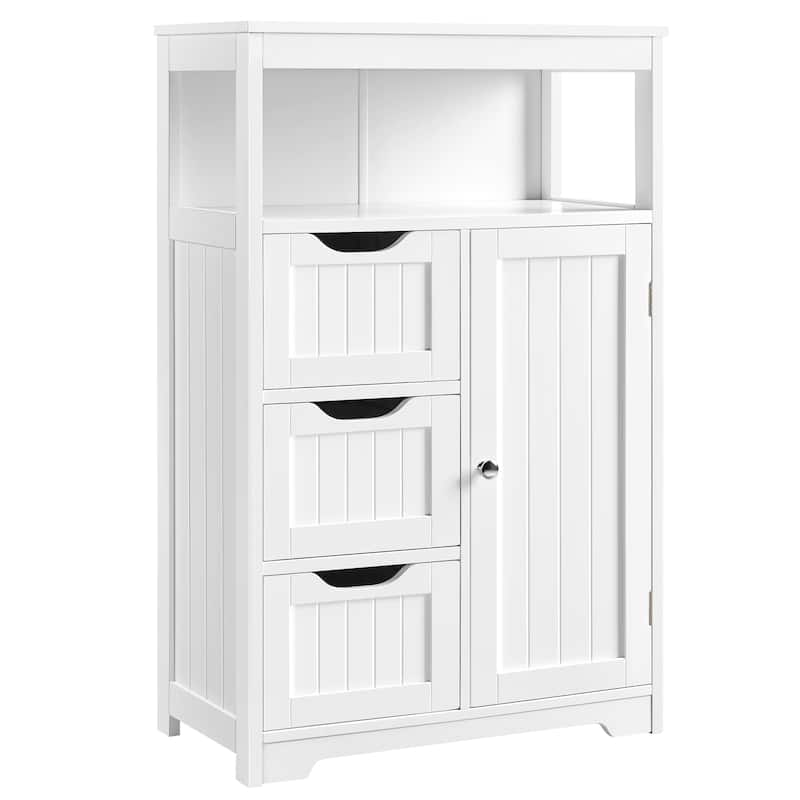 Yaheetech Bathroom Floor Cabinet Bedroom Cabinet Storage Organizer - White