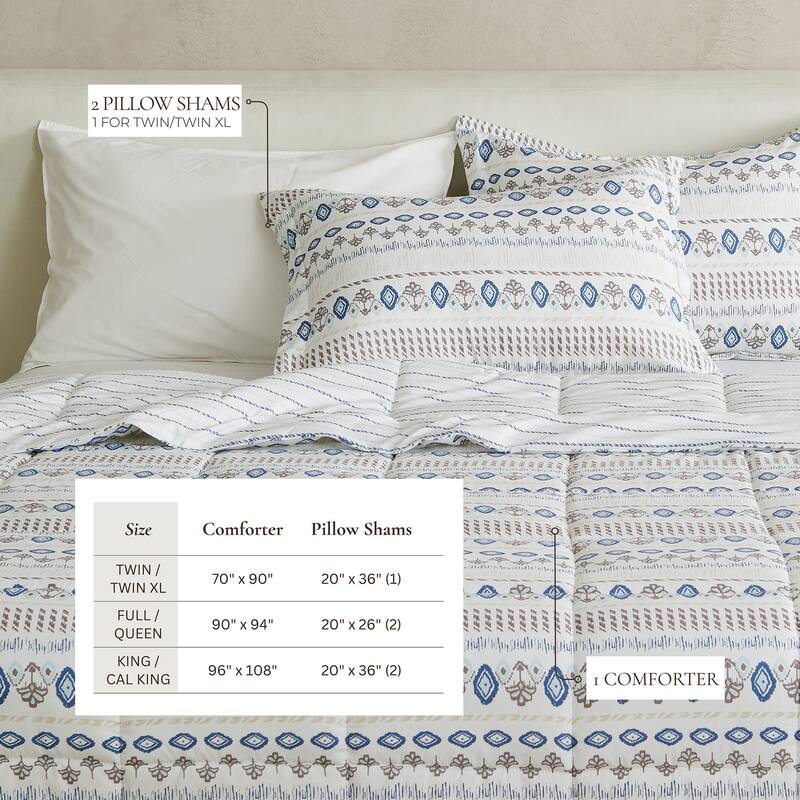 Linery & Co. All Season Down Alternative Reversible Comforter Set