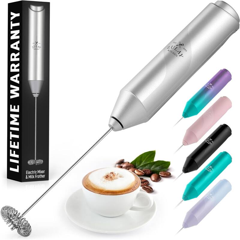 Zulay Kitchen FrothMate Powerful Milk Frother for Coffee - Silver