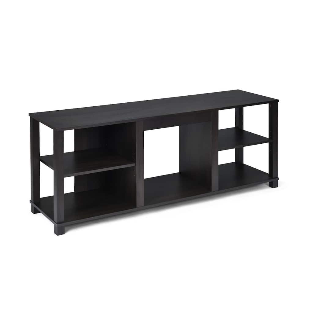2-Tier TV Stand Storage Cabinet Console Adjustable Shelves - 59" x 16" x 23" (L x W x H)
