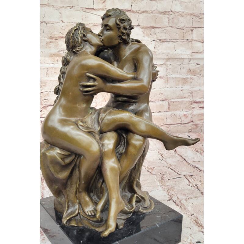 Romantic Tribute To Rodins The Kiss Bronze Sculpture Original Art By Milo
