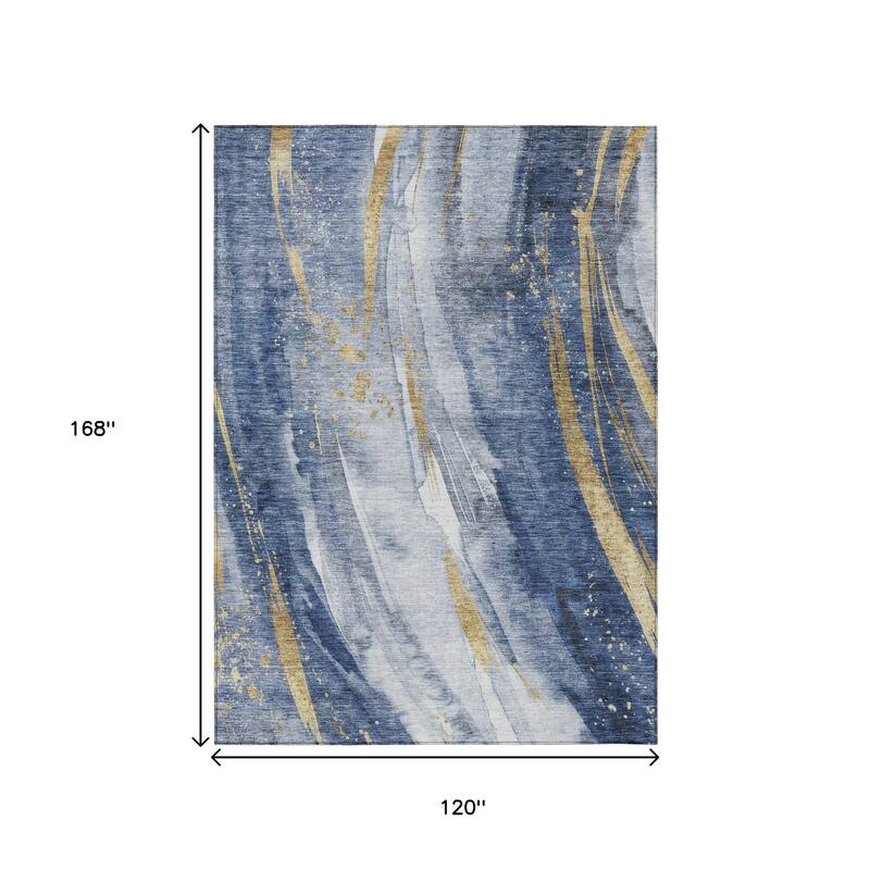 HomeRoots Abstract Transitional Rectangle Outdoor Rug