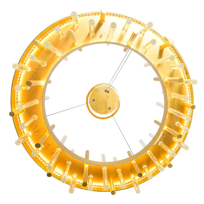 Millipede Integrated LED 26in Satin Gold Chandelier - Satin Gold