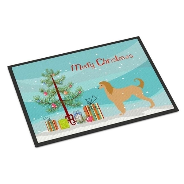 Carolines Treasures BB2924JMAT Afghan Hound Merry Christmas Tree Indoor or Outdoor Mat 24 x 36