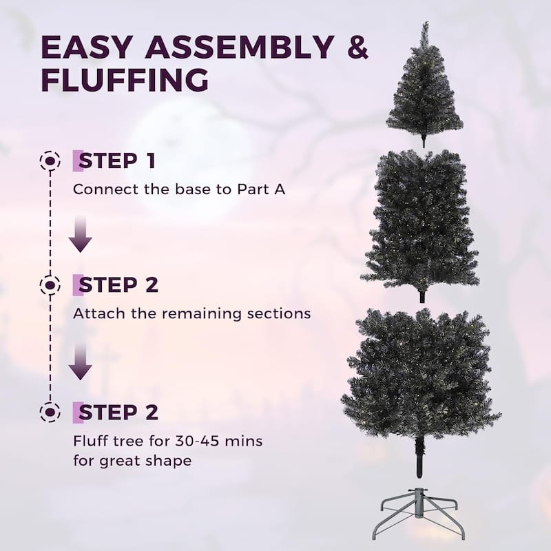 Prelit 4.5Ft Rose Gold Tinsel Fake Christmas Tree with 150 Warm White LED Lights, Metal Stand