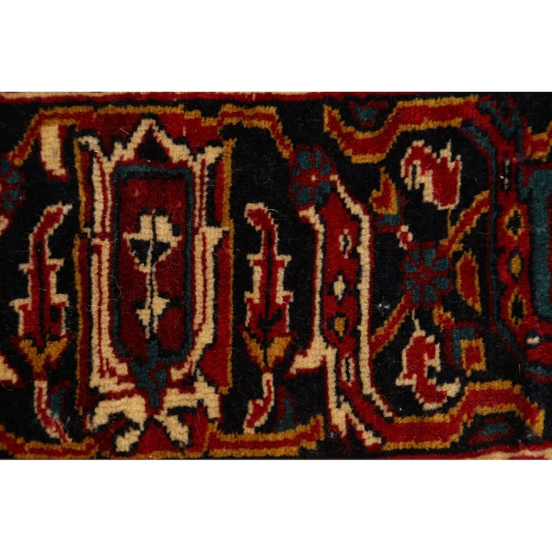 Vintage Madder Vegetable Dye Sarouk Farahan Persian Area Rug Handmade - 4'1" x 5'6"