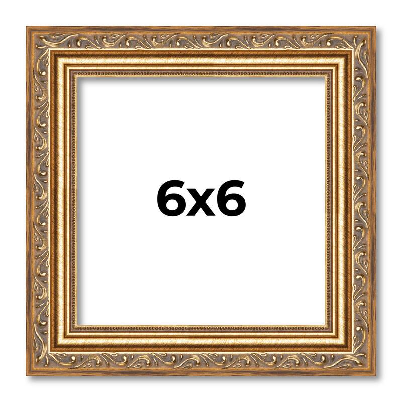 6x6 Frame Red Solid Wood Picture Frame Width 1.75 Inches | Interior Frame Depth 1 13/16 Inches