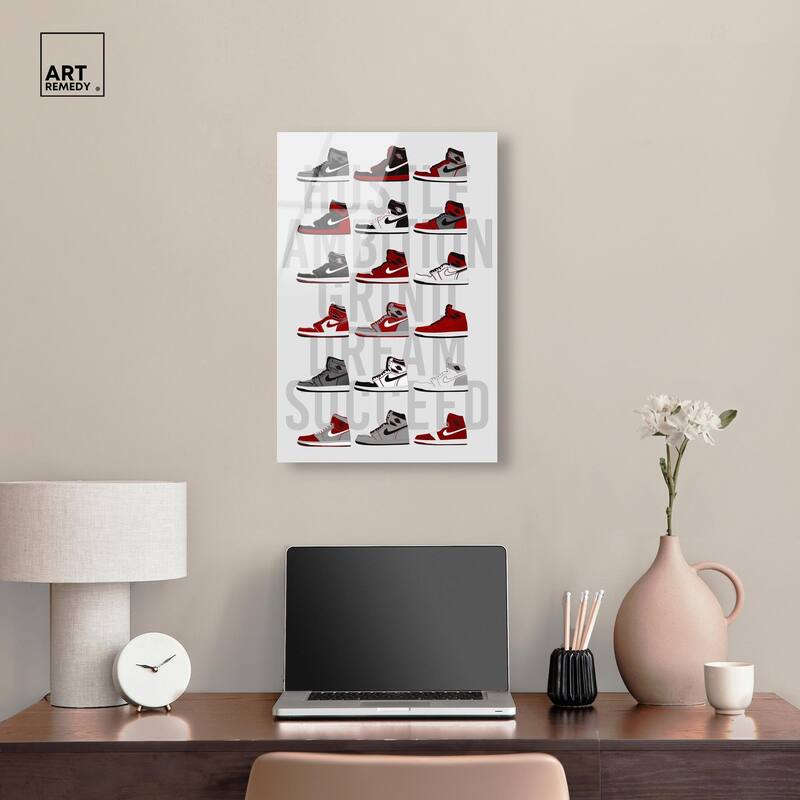 Ambition Grind Sneakers Acrylic by Art Remedy, Ready to Hang