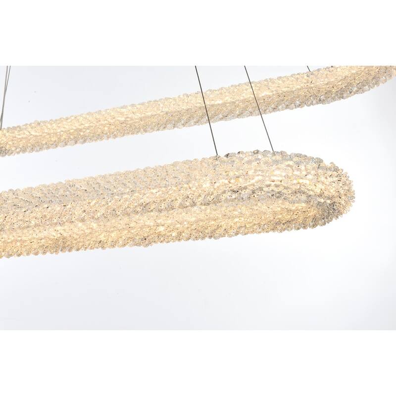 Elegant Lighting 3800G50L2 Bowen 51" Wide LED Crystal Ring Chandelier