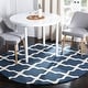 preview thumbnail 50 of 200, SAFAVIEH Handmade Cambridge Luisa Moroccan Trellis Wool Rug 6' Round - Navy Blue/Ivory - Round