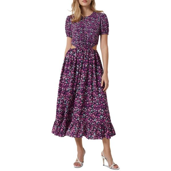 French Connection Women's Printed Cutout Midi Dress Purple Size 2 - Bed  Bath & Beyond - 40630687