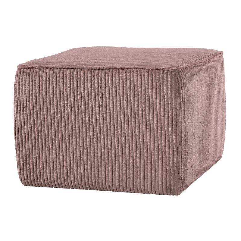 Christopher Knight Home - Mid-Century Modern Upholstered Corduroy Ottoman with Pocket Coil Comfort