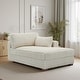 preview thumbnail 87 of 150, 42" W Plush Corduroy Upholstered Chaise Lounge Sleeper for Living