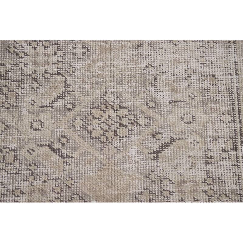 Hand Knotted Oriental 100% Wool Carpet Traditional Medallion Beige & Ivories Mashad Area Rug - 11' 4'' X 8' 1''