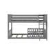 preview thumbnail 24 of 37, Max and Lily Twin over Twin Low Bunk with Guard Rails