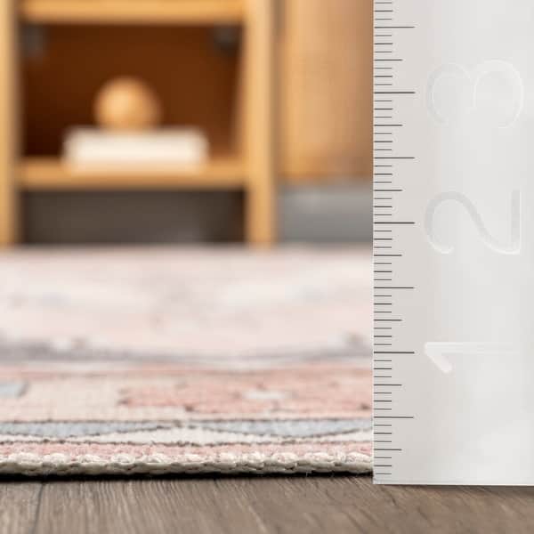 Nuloom Catreena SpinClean Transitional Floral Machine Washable Area Rug