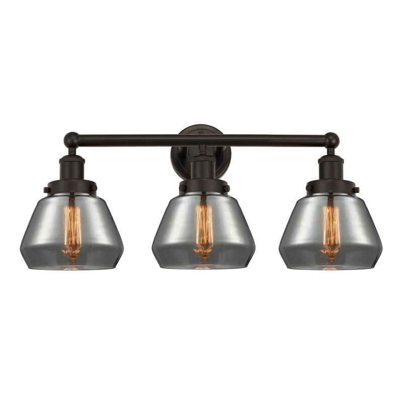 Innovations Lighting 616-3W-10-25 Fulton Vanity Fulton 3 Light 25" - Oil Rubbed Bronze / Plated Smoke