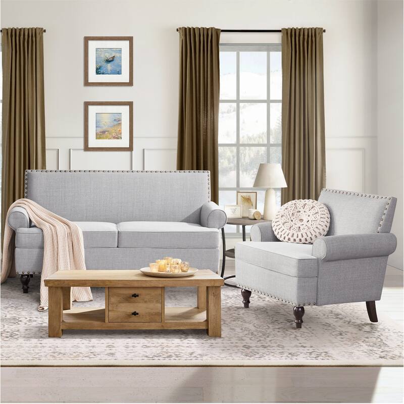 Upholstered Accent Chair with Soft Cushion