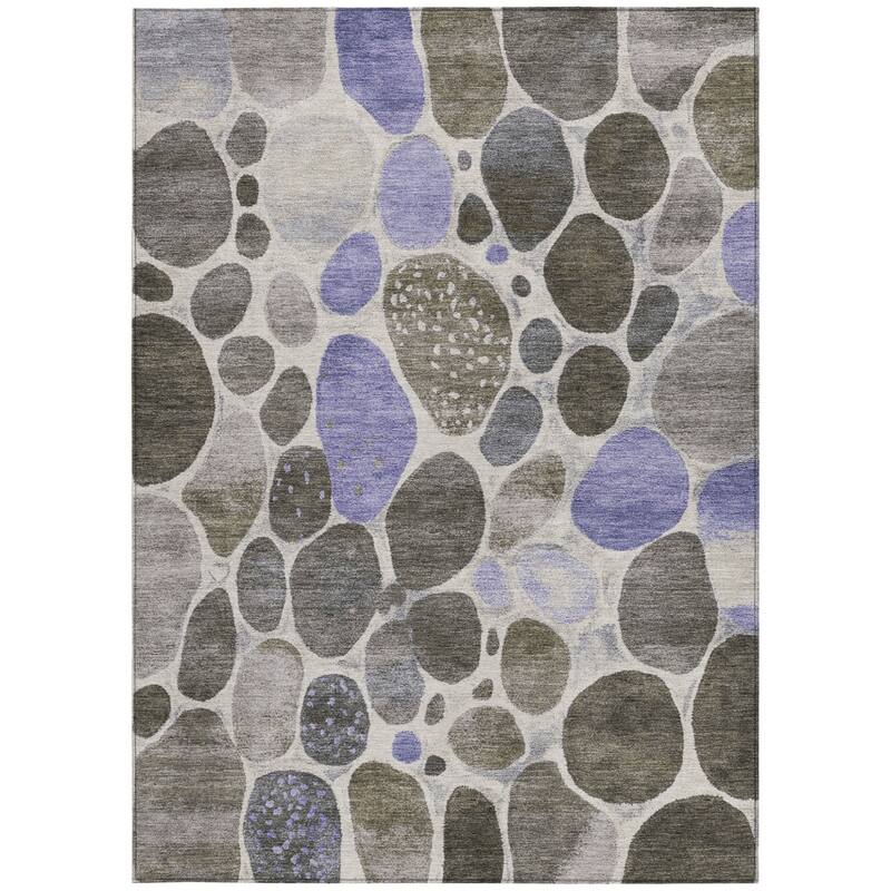 HomeRoots Geometric Transitional Rectangle Outdoor Rug