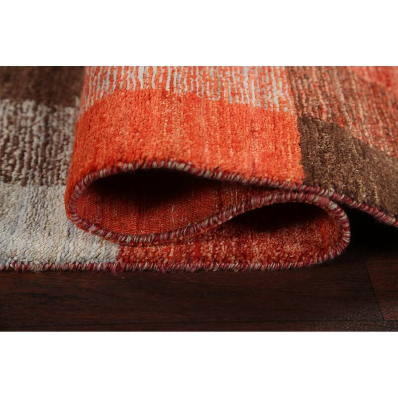 Modern Gabbeh Kashkoli Runner Rug Wool Hand-knotted Oriental Carpet - 2'8" x 8'8"