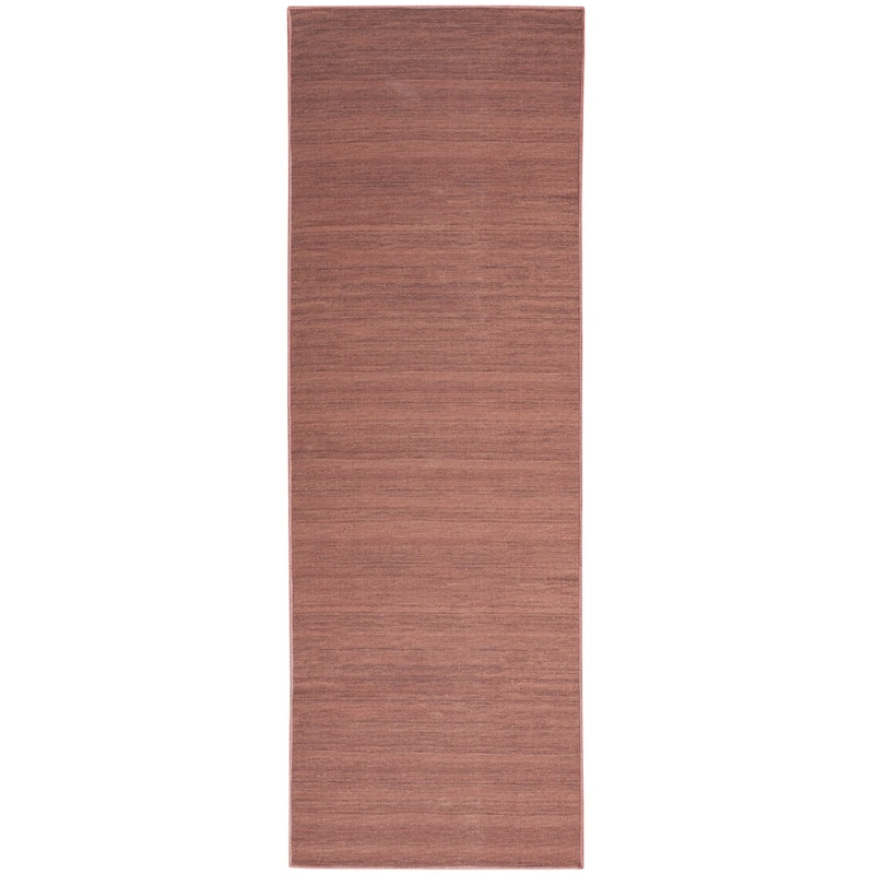 Nourison Washable Essentials Indoor Solid Area Rug - 2' 2" x 10' - Mocha