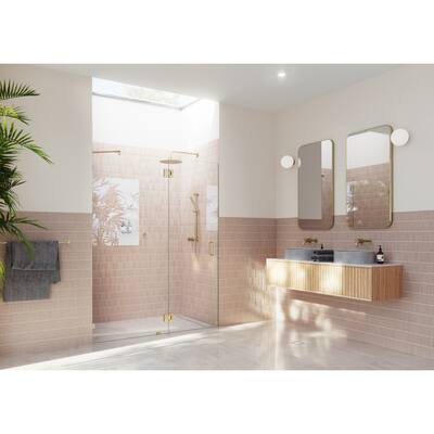Glass Warehouse 78" x 57.5" Frameless Shower Door - Glass Hinge