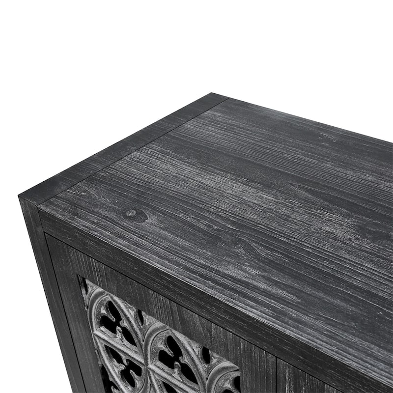 Hollow Four Door Antique Cabinet,American Country Style