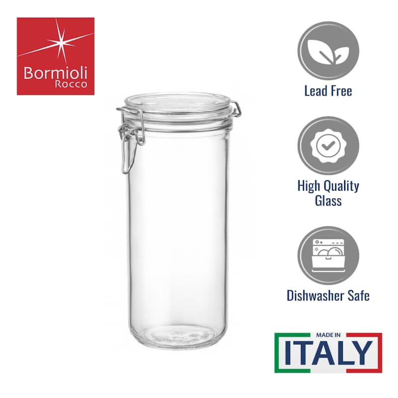 Bormioli Rocco Set of 2 Fido Cylinder Jars
