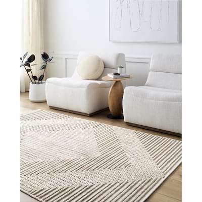Livabliss Lyna Modern & Contemporary Diamond Washable Area Rug