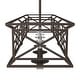 preview thumbnail 18 of 20, Hunter Langwood 6-Light Linear Chandelier - Dining Room, Kitchen Island, Cage - Contemporary, Modern Farmhouse, Shabby Chic