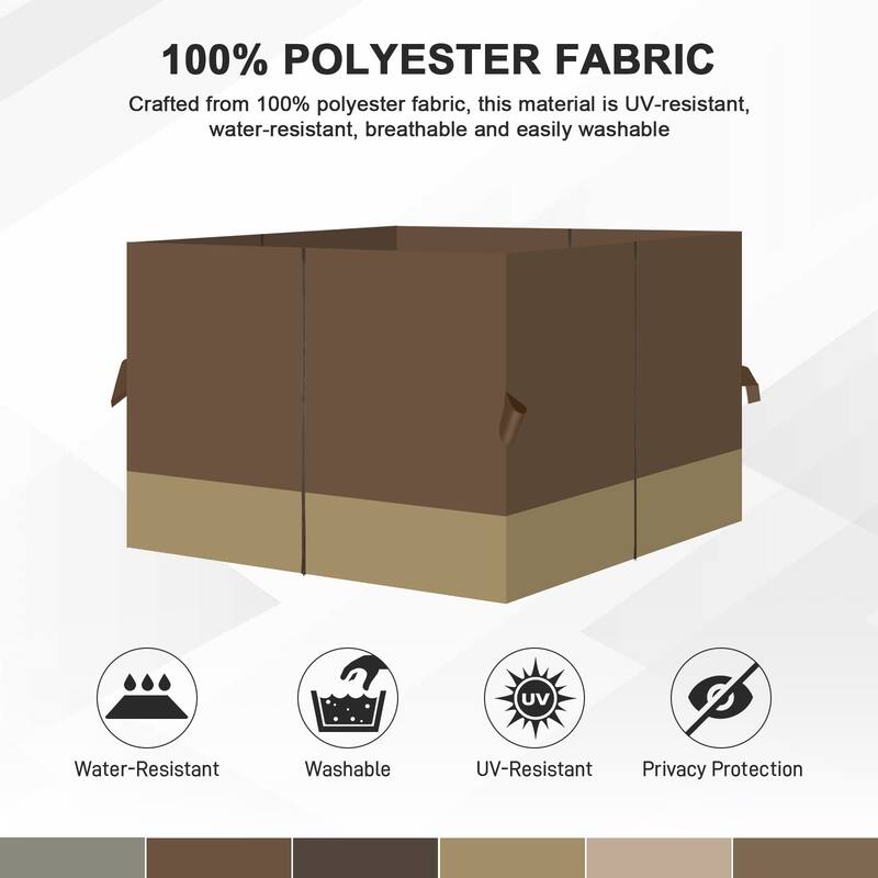 Aoodor Gazebo Curtain Replacement-Universal 4-Panel Sidewalls, Curtain Only