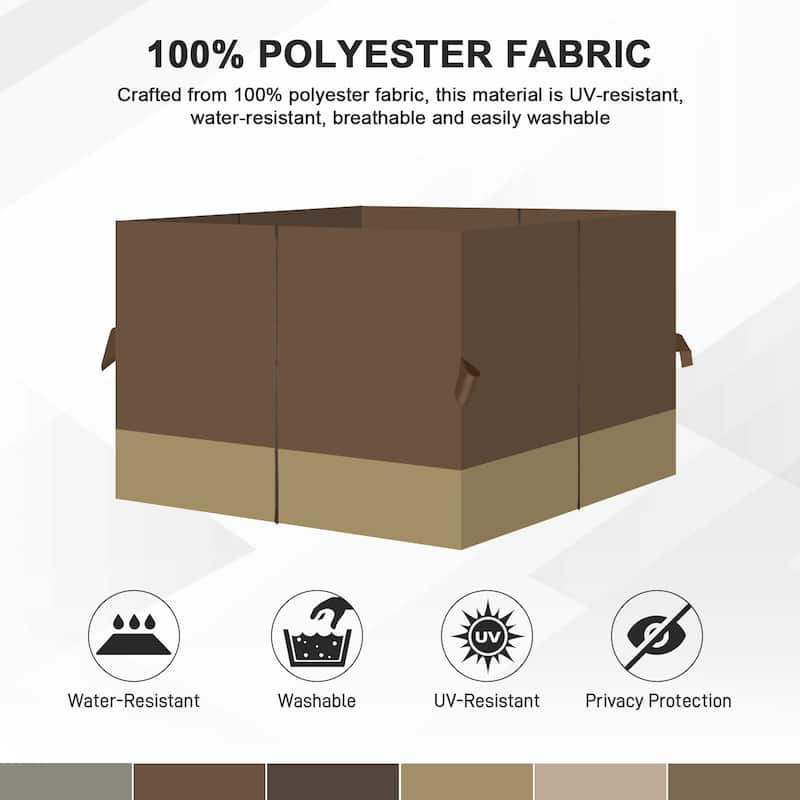 Aoodor Gazebo Curtain Replacement-Universal 4-Panel Sidewalls 10'x12', Curtain Only